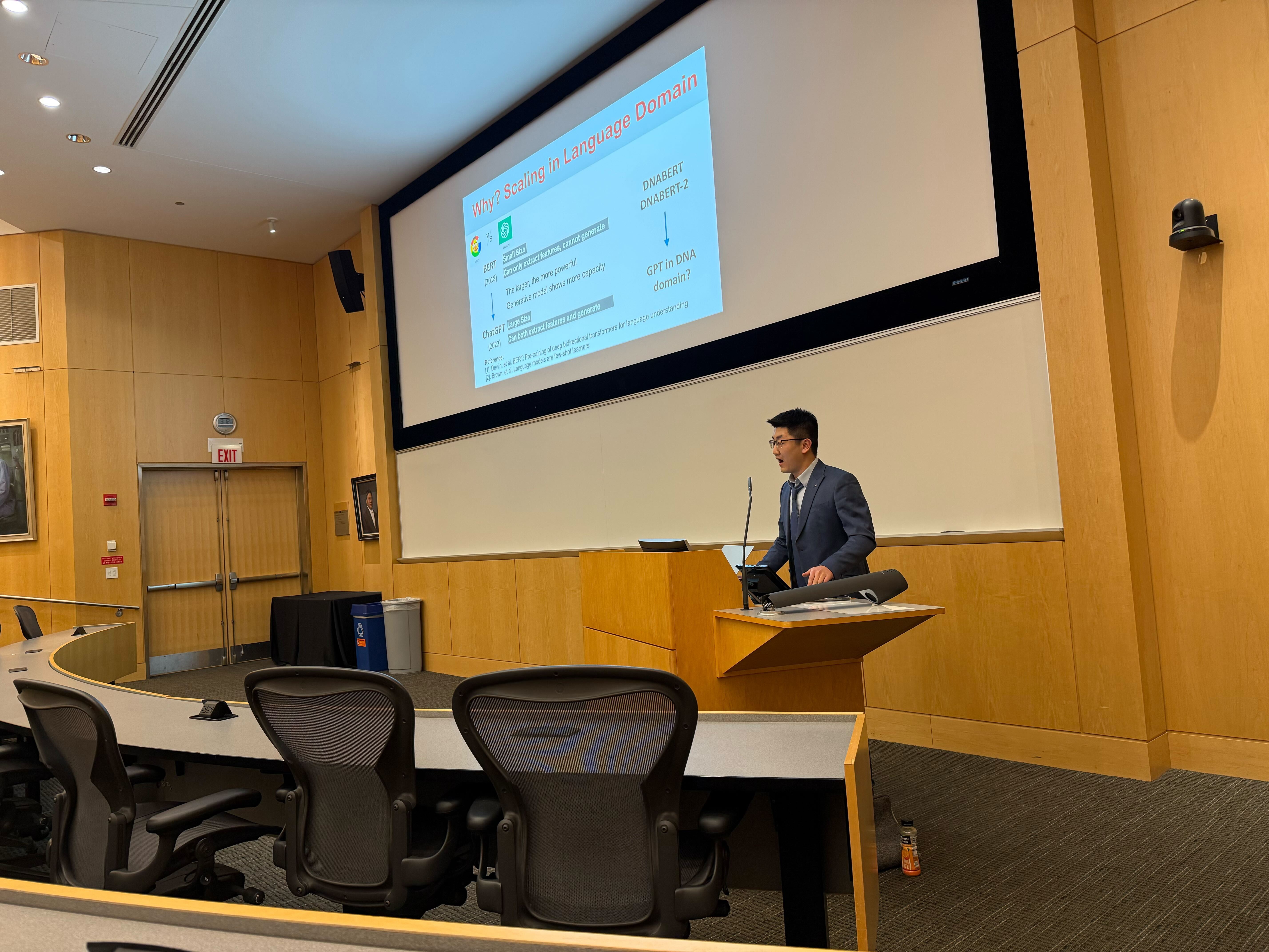 Weimin gives talk on foundational model work